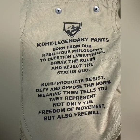 Kuhl Radikl Hiking Pants Sz 33x32 Khaki - Picture 12 of 12